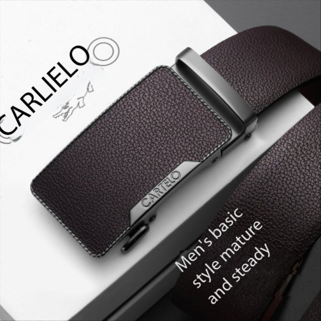 Cartelo Premium Leather Belt  Black MZD11342